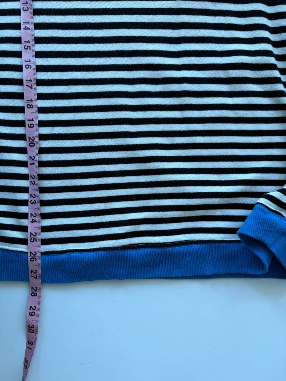 Free People || We the Free Classic Striped‎ Oversized Crewneck Sweatshirt Blue L